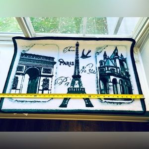 Paris theme bathroom rug